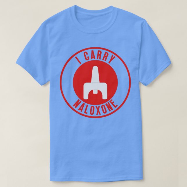 T-shirt Je porte du naloxone 34 (Design devant)