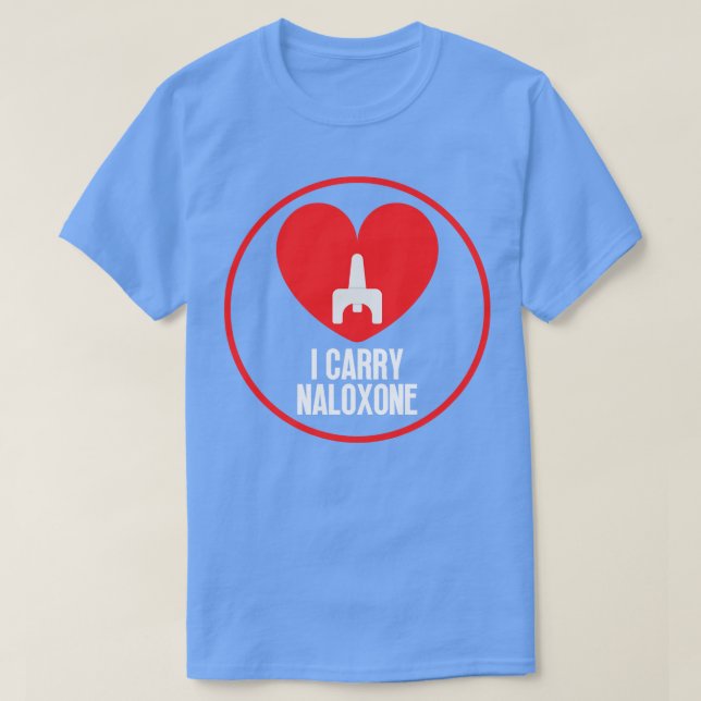 T-shirt Je porte du naloxone 36 (Design devant)
