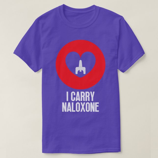 T-shirt Je porte du naloxone 4 (Design devant)