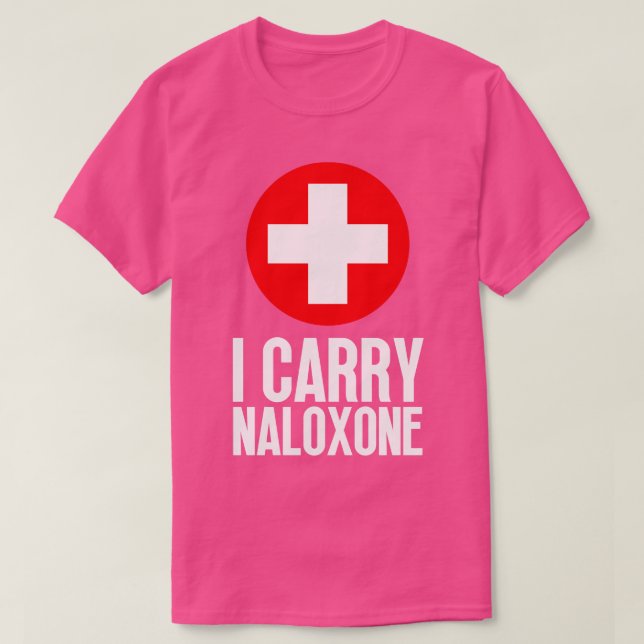 T-shirt Je porte du naloxone 58 (Design devant)