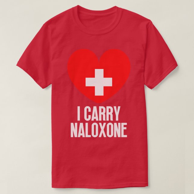 T-shirt Je porte du naloxone 6 (Design devant)