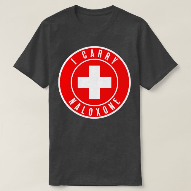 T-shirt Je porte du naloxone 61 (Design devant)