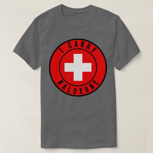 T-shirt Je porte du naloxone 62 (Design devant)