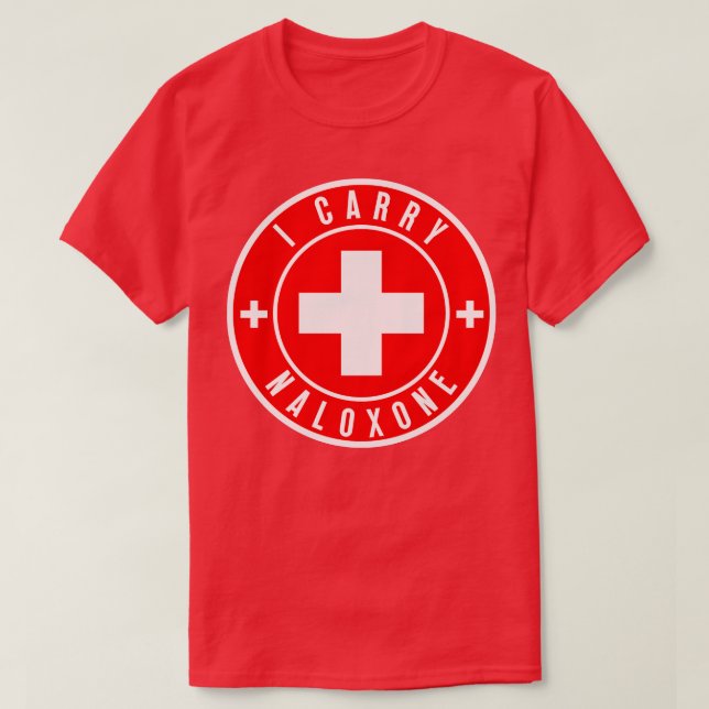 T-shirt Je porte du naloxone 63 (Design devant)