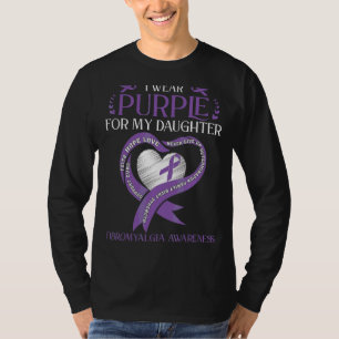 T-shirt Je Porte Du Purple Pour Ma Fille Fibromyalgie