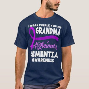 T-shirt Je Porte Du Purple Pour Ma Grand-Mère Alzheimer Dé