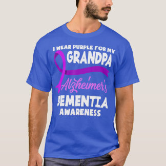 T-shirt Je Porte Du Purple Pour Mon Grand-Père Alzheimers
