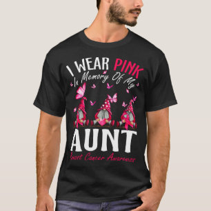 T-shirt Je Porte Du Rose En Mémoire De Ma Tante Cancer Du