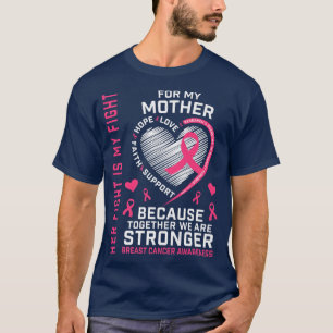 T-shirt Je Porte Du Rose Pour Ma Maman Fam De Sensibilisat