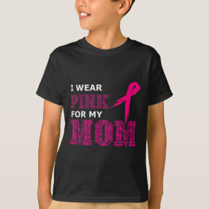 T-shirt Je Porte Du Rose Pour Ma Mère Sensibilisation Au C