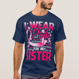 T-shirt Je Porte Du Rose Pour Ma Soeur Sensibilisation Au 