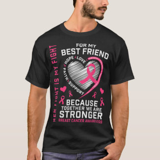 T-shirt Je Porte Du Rose Pour Mon Meilleur Ami Cancer Du S