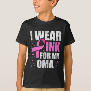T-shirt Je Porte Du Rose Pour Mon Oma Vêtements Cancer Du 
