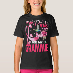 T-shirt Je Porte Du Rose Pour Mon Sein De Grammie Hummingb