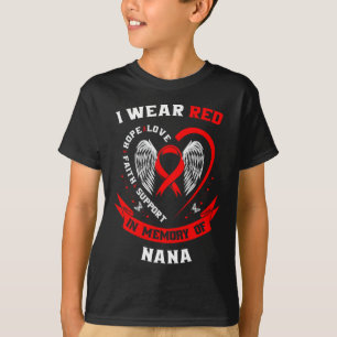 T-shirt Je Porte Du Rouge En Mémoire De Nana Heart Disease