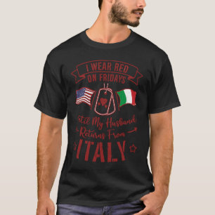 T-shirt Je Porte Du Rouge Le Vendredi Mari De Déploiement