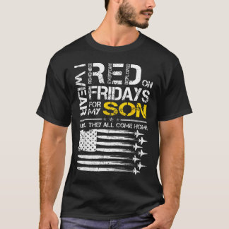 T-shirt Je Porte Du Rouge Le Vendredi Pour Ma Famille De L