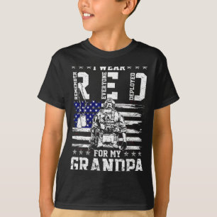 T-shirt Je porte du rouge le vendredi pour soutenir mon gr