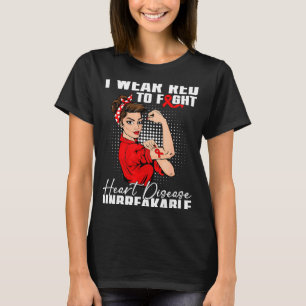 T-shirt Je Porte Du Rouge Pour Combattre La Maladie Cardia