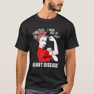 T-shirt Je Porte Du Rouge Pour Combattre La Sensibilisatio