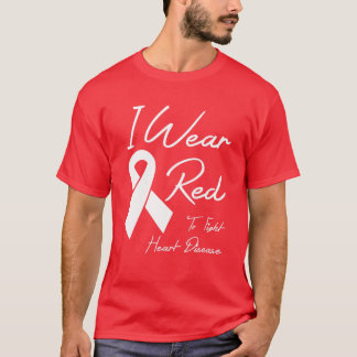 T-shirt Je Porte Du Rouge Pour Combattre Le Mois De Sensib