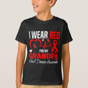 T-shirt Je Porte Du Rouge Pour La Journée De Sensibilisati