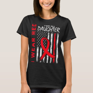 T-shirt Je Porte Du Rouge Pour La Journée De Sensibilisati