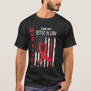 T-shirt Je Porte Du Rouge Pour La Maladie Cardiaque De Ma 