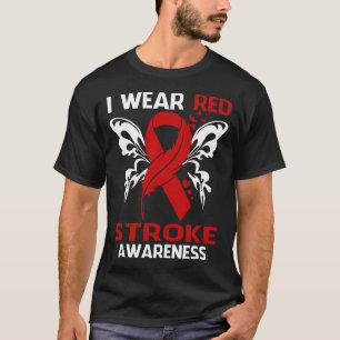 T-shirt Je Porte Du Rouge Pour La Sensibilisation À La FRA