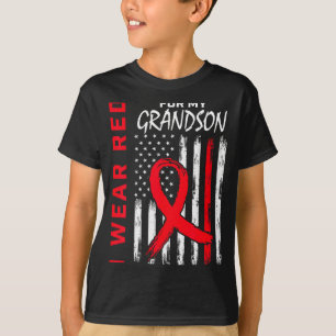 T-shirt Je porte du rouge pour la sensibilisation à la mal