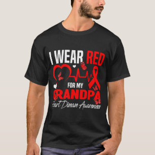 T-shirt Je porte du rouge pour la sensibilisation à la mal