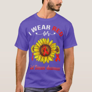 T-shirt Je porte du rouge pour la sensibilisation à la mal