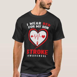 T-shirt Je porte du rouge pour la sensibilisation à l'AVC