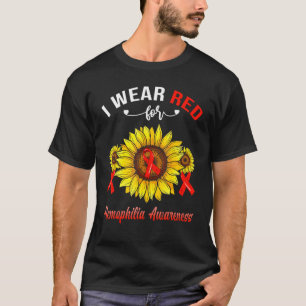 T-shirt Je Porte Du Rouge Pour La Sensibilisation À L'Hémo
