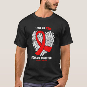 T-shirt Je Porte Du Rouge Pour Ma Conscience De L'Hémophil