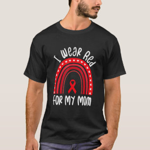 T-shirt Je Porte Du Rouge Pour Ma Mère Sensibilisation À L