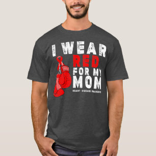 T-shirt Je Porte Du Rouge Pour Ma Mère Sensibilisation Aux