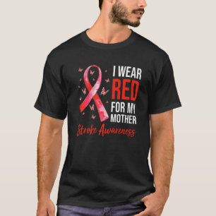 T-shirt Je Porte Du Rouge Pour Ma Mère Survivante De Sensi