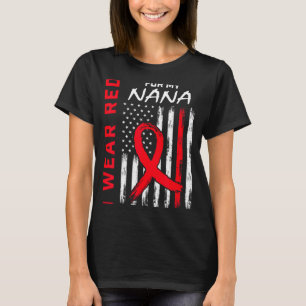 T-shirt Je porte du rouge pour ma nana pour la sensibilisa