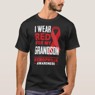 T-shirt Je Porte Du Rouge Pour Ma Sensibilisation À L'Hémo