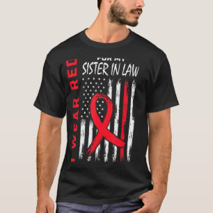 T-shirt Je Porte Du Rouge Pour Ma Soeur En Droit Maladie C