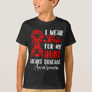 T-shirt Je porte du rouge pour ma tante Mois de sensibilis