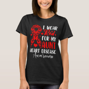 T-shirt Je porte du rouge pour ma tante Mois de sensibilis