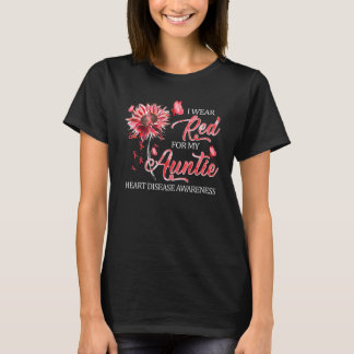 T-shirt Je Porte Du Rouge Pour Ma Tante Sensibilisation Au