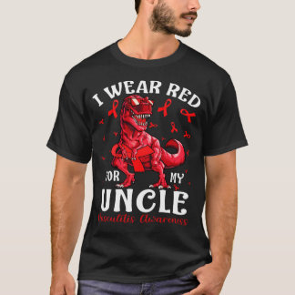 T-shirt Je Porte Du Rouge Pour Mes Dinos De Sensibilisatio