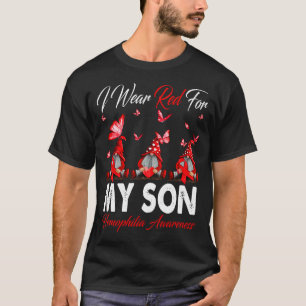 T-shirt Je Porte Du Rouge Pour MON FILS Gnomes De Sensibil