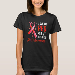 T-shirt Je Porte Du Rouge Pour Mon Frère Sensibilisation À