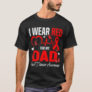T-shirt Je Porte Du Rouge Pour Mon Papa Sensibilisation à 