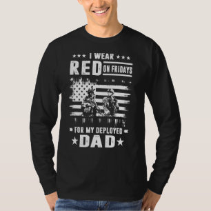 T-shirt Je Porte Du Rouge Vendredi Pour Mon Père Qui Souti