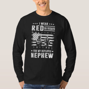 T-shirt Je Porte Du Rouge Vendredi Pour Mon Support Nephew